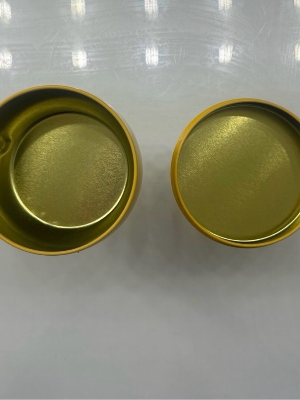 Yellow Tin Canister To Hold Things In (Ready To Ship)